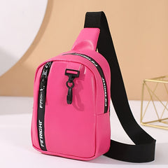 Faux Leather Sling Bag Crossbody Phone Purse Women's Chest Bag