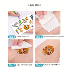 10pcs Christmas Tattoo Stickers Santa Claus Elk Christmas Tree Gift Waterproof