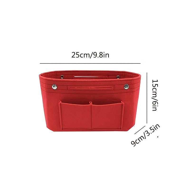 Portable Purse Organizer Insert with Pockets for Handbag