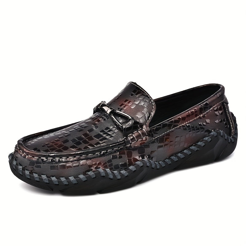 Women's Metal Buckle Flat Loafers Soft Sole Slip-On Shoes