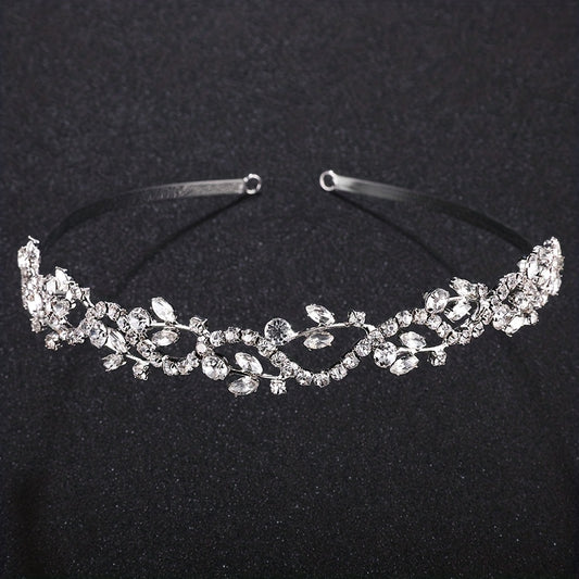 Rhinestone Crown Headband Baroque Bridal Wedding Hair Accessory