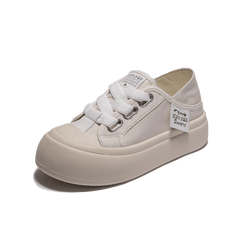 Women's Big Toe Canvas Shoes Casual Lace Up Outdoor Platform Shoes