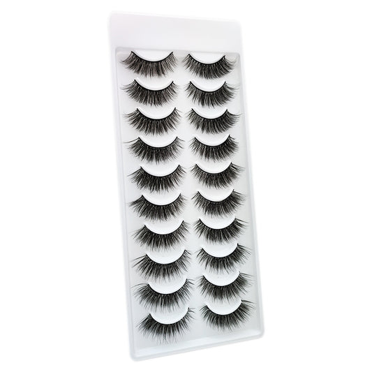 20 pairs 3D Faux Mink Eyelashes Natural Wispy Fluffy Extension Makeup