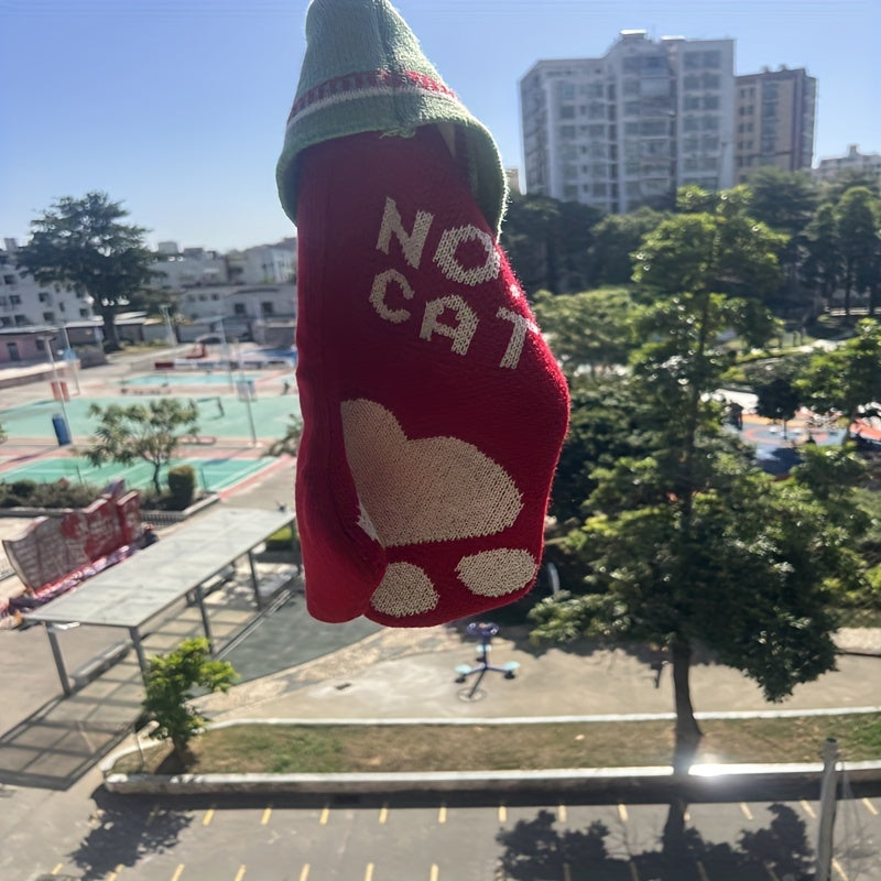 Cat Christmas Stocking Fireplace Hanging Stockings