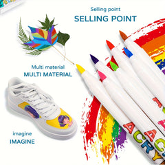 18 Pastel Acrylic Cartoon Doodle Marker Set Strong Coverage