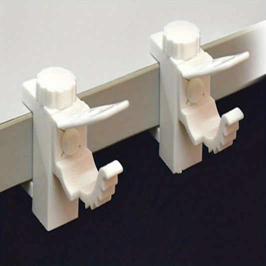 2pcs Curtain Rods Bracket Hanger Hooks - Wall Organizer for Home