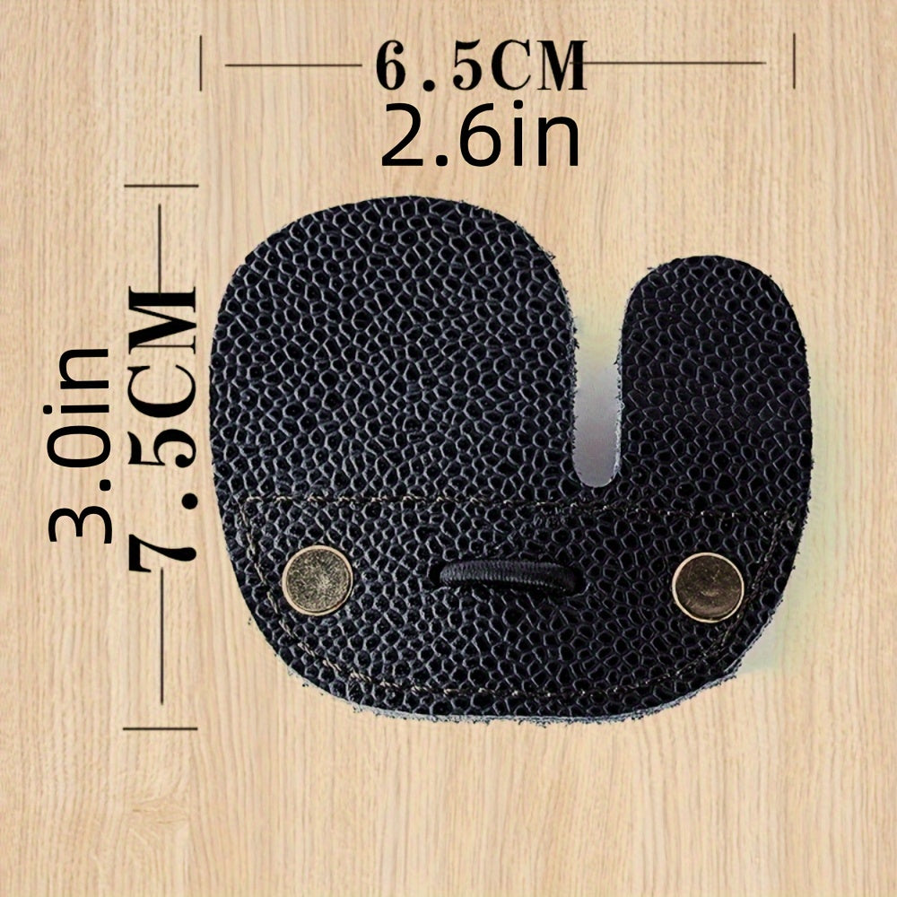 Double Layer Archery Finger Guard Cowhide Finger Protector for Recurve Bow