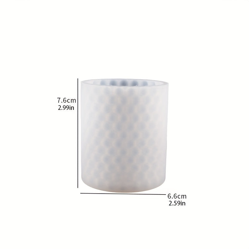 Cylinder Scented Candle Silicone Mold Round Bubble Candle Holder