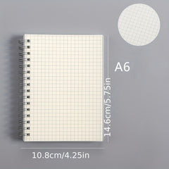 80sheets A6 Creative Coil Notebook Horizontal Line Grid Lattice Blank