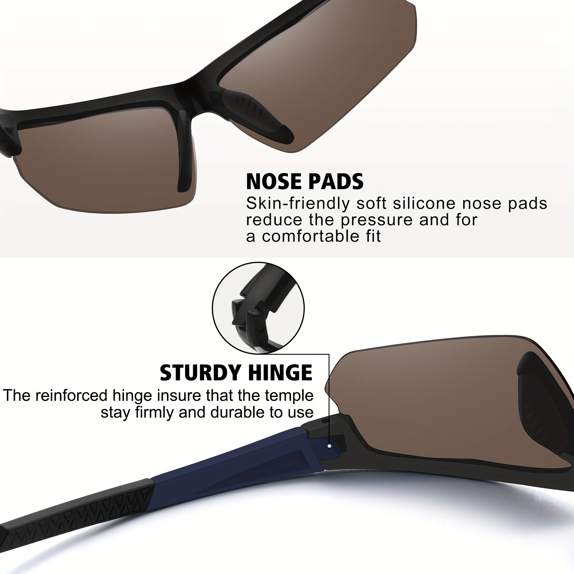 Men's Outdoor Polarized Sunglasses with Interchangeable Lenses