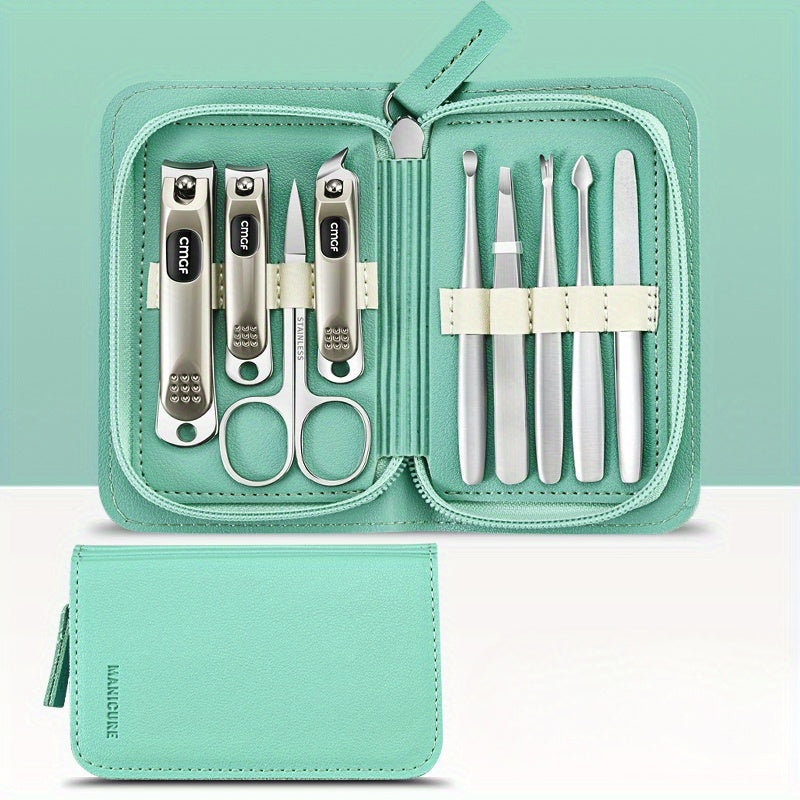 9pcs Nail Clippers Fingernail & Toenail Cutter Manicure Tool