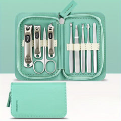 9pcs Nail Clippers Fingernail & Toenail Cutter Manicure Tool