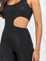 Women's Backless Flare Leg Jumpsuit