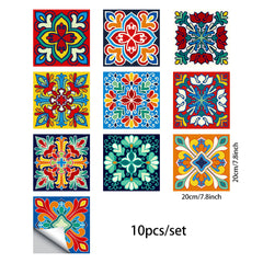 10pcs Removable Tile Sticker Waterproof Self adhesive Tile Sticker
