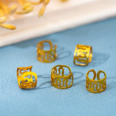 10pcs Golden Hair Beads Hippie Style Hair Accessories