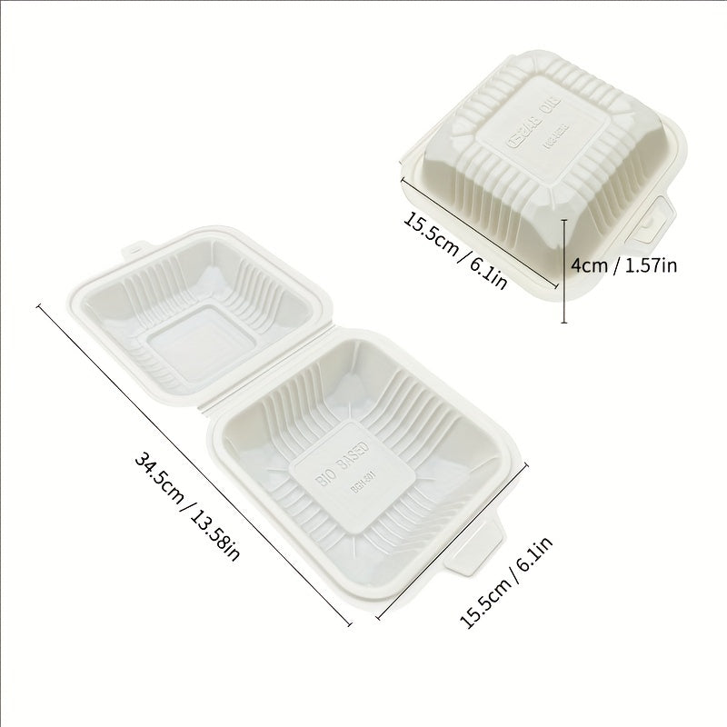 12pcs 99pcs Disposable Hamburger Pastry Bread Cornstarch Box