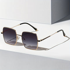 Men's Retro Square Frame Metal Sunglasses for Outdoor Activities