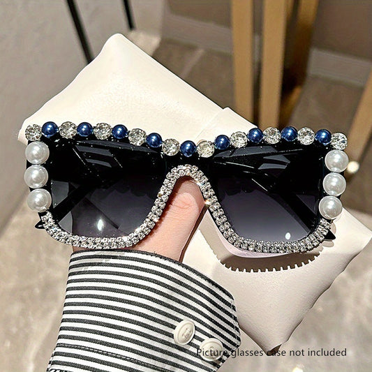 Glitter Rhinestone Cat Eye Sunglasses UV400 Summer Party Glasses