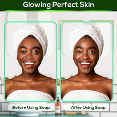 Set of 4 65g African Soap Bars for Hair, Face, and Body