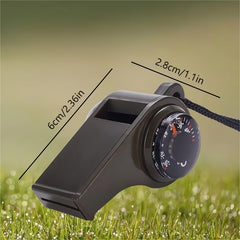 3 In 1 Survival Whistle with Thermometer Compass for Camping Hiking