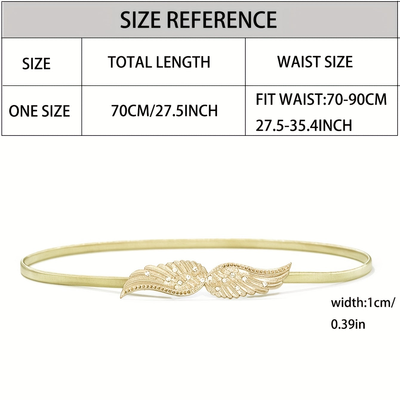Rhinestone Wing Stretch Belt Gold Silver Women Girdle Dress Waistband