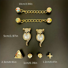Fox Shape Crystal Shoe Charms for Sandals, Shoes - Metal Shoe Accessories