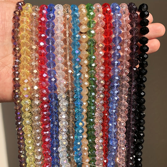 Colorful Crystal Beads Rondelle Wheel Glass Beads for Jewelry Making