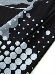 Fish Pattern Men's Quick-drying Stretch Long Sleeve V-neck T-shirt