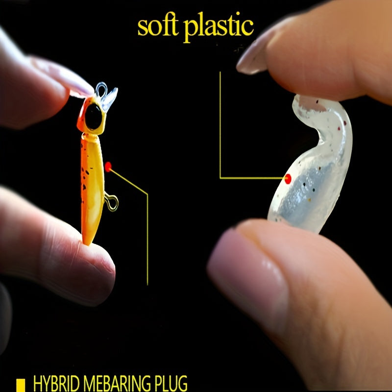 2pcs Mini Fishing Lures Insect Baits Pencil Minnow Lure Tackle