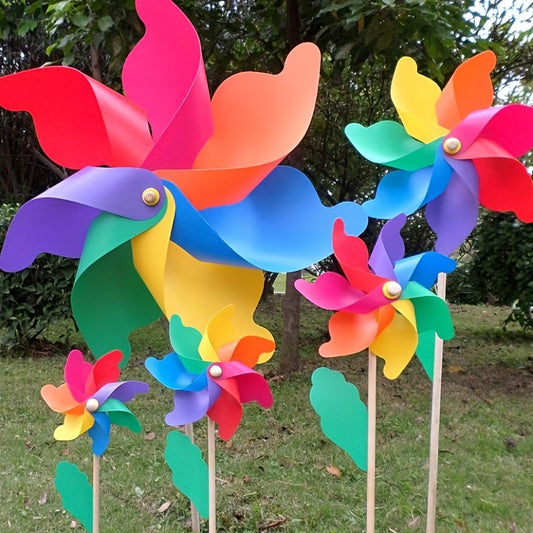 Colorful Rotating Windmill for Kids Garden Decor