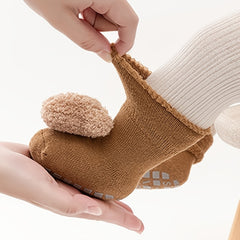 Adorable Bear Decorated Non Slip Socks for Kids