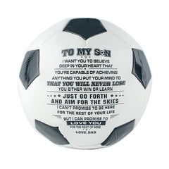 Soccer Ball 'Dad Mom To Son I Love You' Print