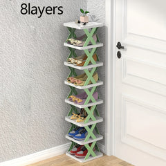 1pc Folding Stackable Shoe Rack Storage Shelf