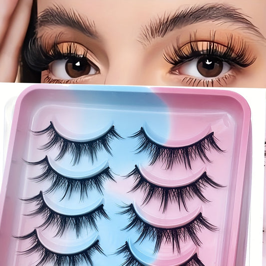 10 Pairs False Eyelashes - Thai Curly Fluffy Kpop Style