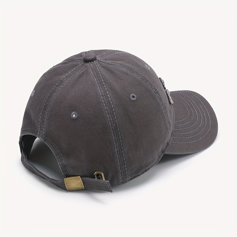 Classic Letter Patch Baseball Cap Unisex Vintage Dad Hats Lightweight Sunshade