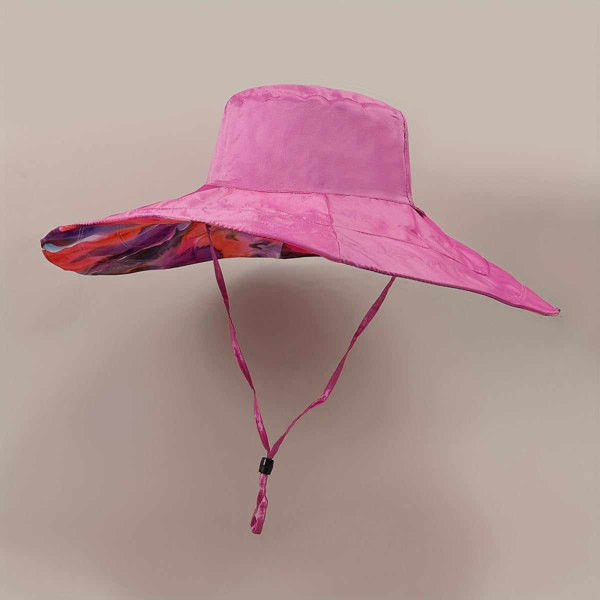 Tie Dye Print Reversible Sun Hat Wide Brim Bucket Hat UV Protection