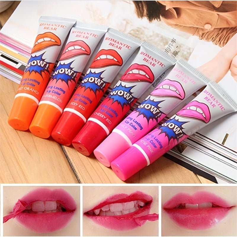 Tear Off Liquid Lipstick Long Lasting Lip Gloss 6 Colors