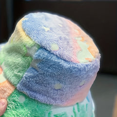 Colorful Fluffy Furry Bucket Hat Winter Warm Faux Fur Fisherman Cap