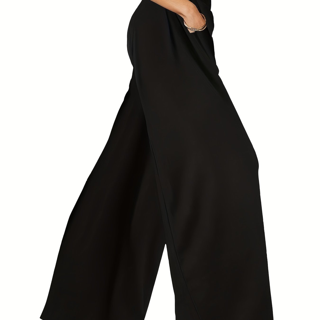  Wide Leg Trousers with Pockets