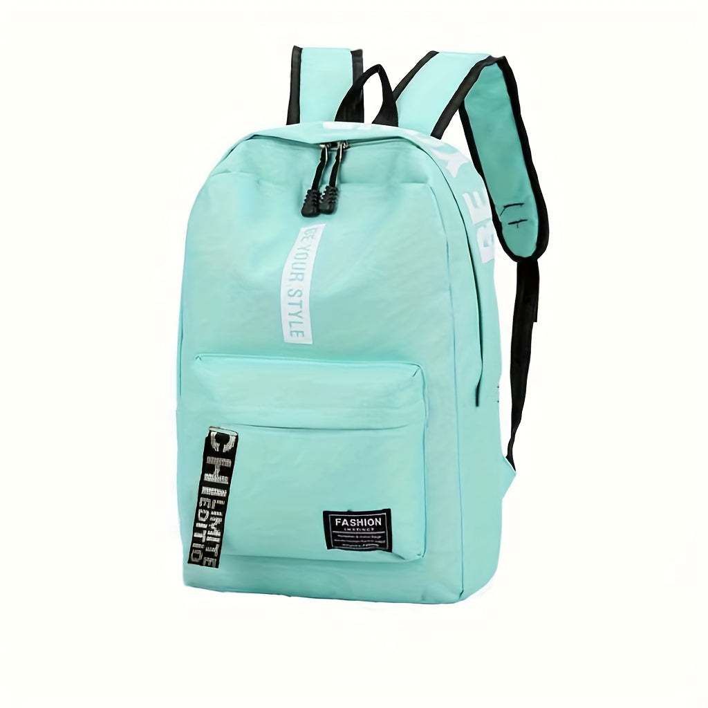 Junior High School Canvas Backpack for Outdoor Travel