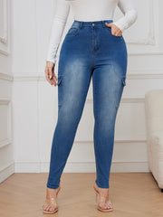  Skinny Cargo Jeans With Flap Pockets