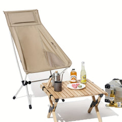Portable High Back Chair Lightweight Aluminum Fold