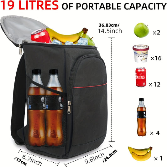 Large Insulated Lunch Backpack Waterproof Cooler Bag for Picnic Hiking Camping