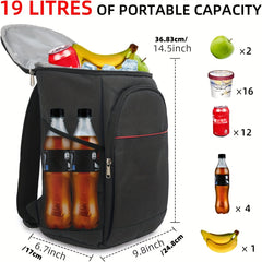 Large Insulated Lunch Backpack Waterproof Cooler Bag for Picnic Hiking Camping