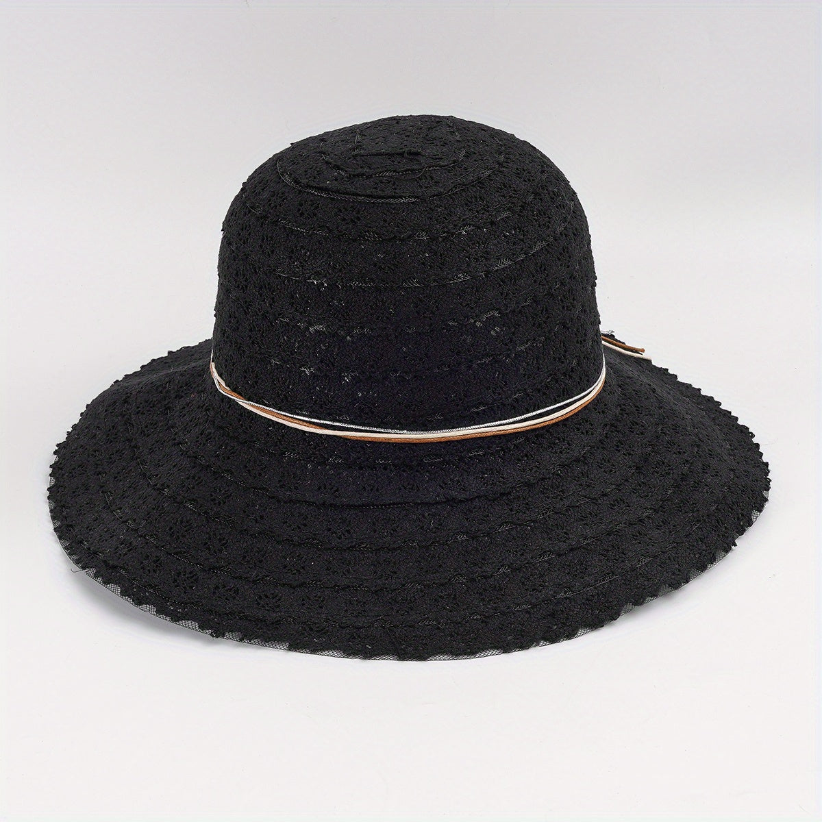 Lace Sun Hat Wide Brim Foldable Beach Hats For Women
