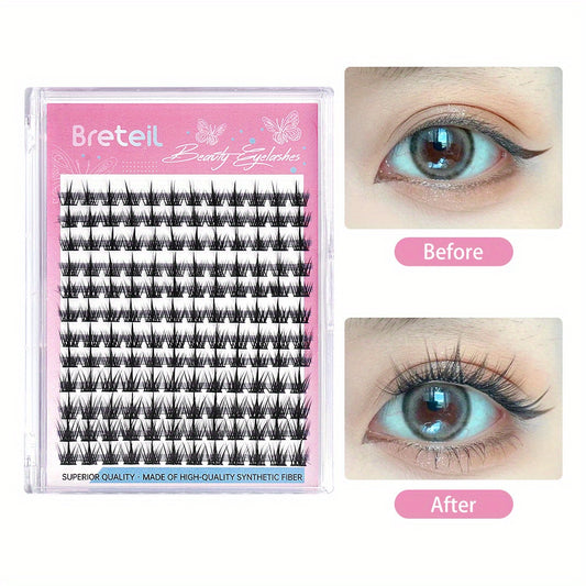 Little Devil Style Cluster Lashes Synthetic Fiber 12 Rows for Fuller Lashes