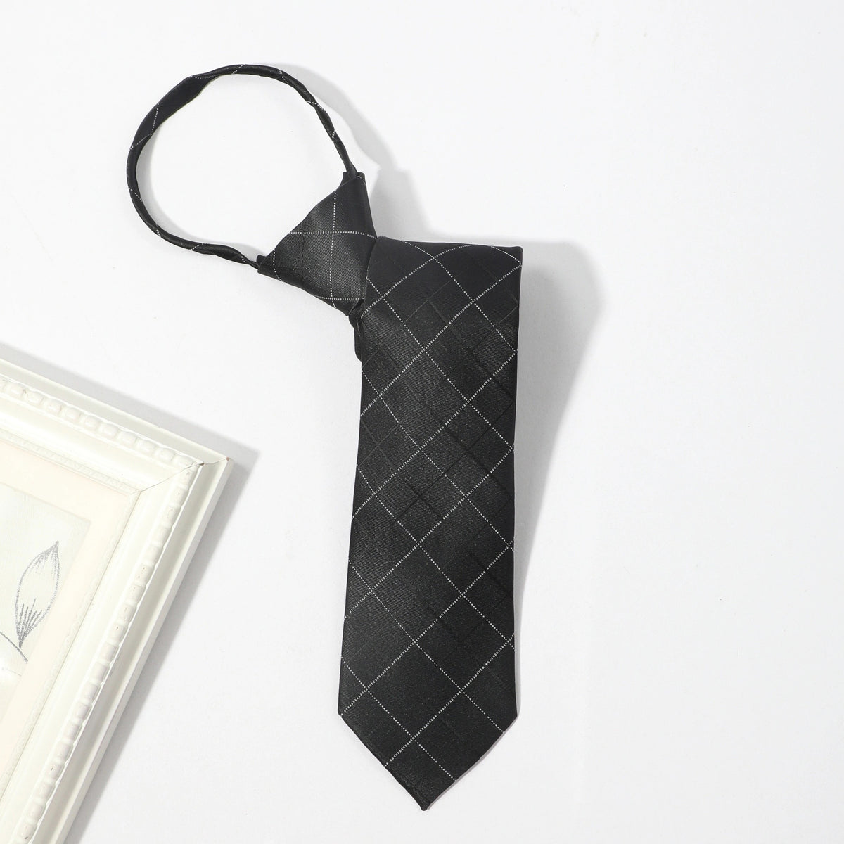 Men's Lazy Zipper Easy Pull Business Tie
