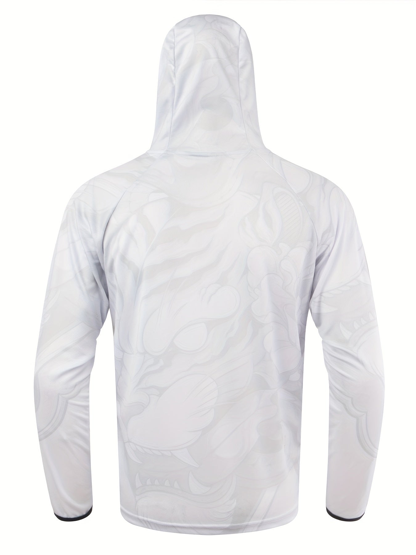 Men's UPF 50 Sun Protection Hooded Jacket Quick Dry Geometry Pattern