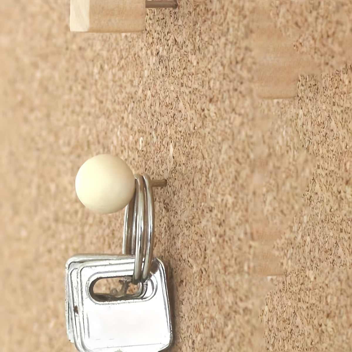 20pcs Wooden Round Ball Push Pin for Hanging Cork Version Decoration