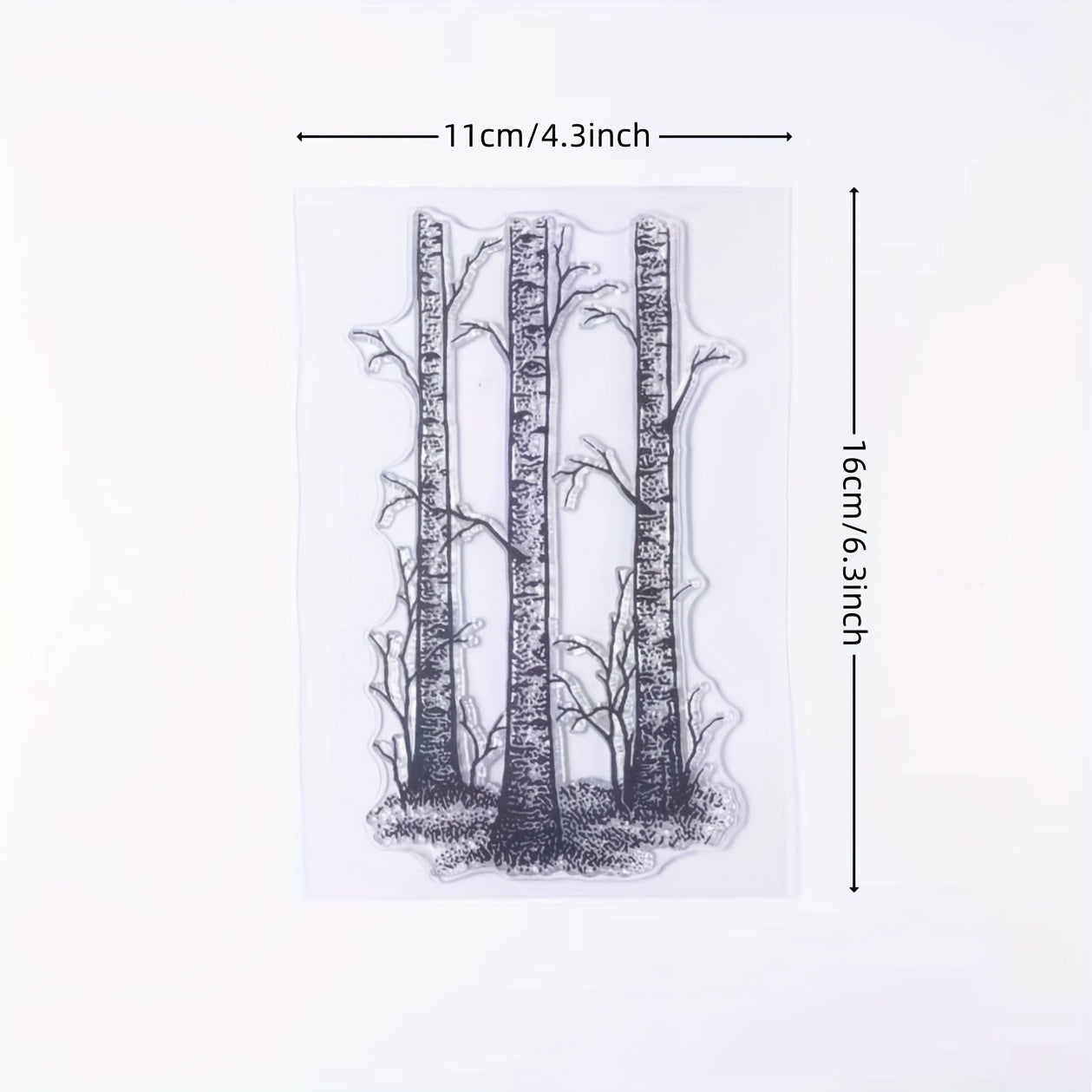 Tree Transparent Stamps for Holiday Card Making Decoration